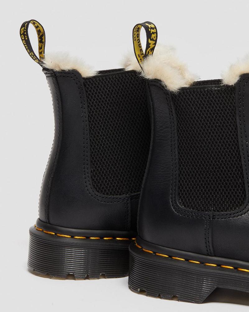 Dr Martens 2976 Faux Fur Gevoerde Enkellaars Dames Zwart | NL 80AHK